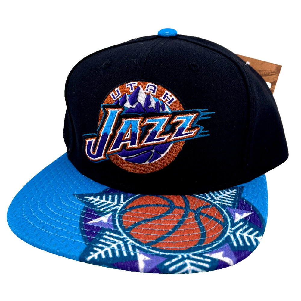 Mitchell & Ness‎ Utah Jazz NBA HWC Snapshot Black/Blue Green UV Snapback Hat